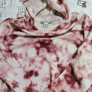 Expressions Rose and Ivory Tie-Dye Hoodie